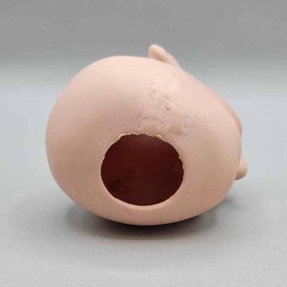 Porcelain Doll Head Brown Glass Eyes Painted Features - Picture 5 of 7